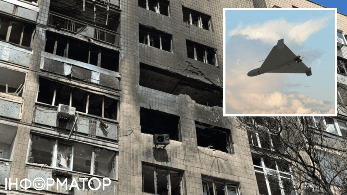 Зруйнований житловий будинок в Солом'янському районі Києва після удару БПЛА