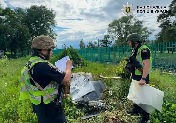 Знешкоджений безпілотник Герань-2 у Деснянському районі Києва