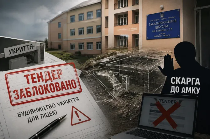 Зображення будівництва укриття для ліцею Мрія в Ірпені