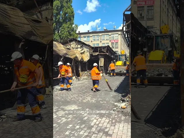 Наслідки пошкодження в Києві після атаки