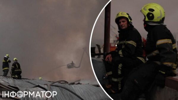 Рятувальники ДСНС ліквідують наслідки обстрілу в Києві