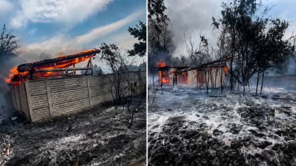 Масштабна пожежа, палають будинки на Київщині