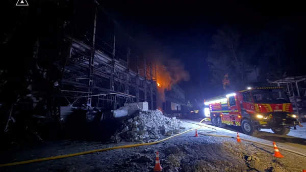 Пожежа у двоповерховій нежитловій будівлі в Голосіївському районі Києва