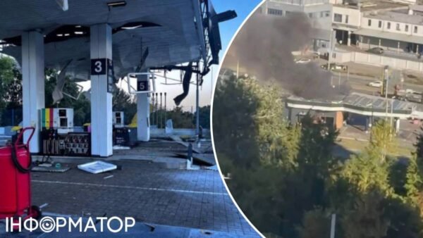 Задимлення в Голосіївському районі Києва після удару дрона по АЗС