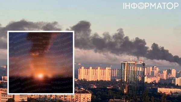 Уламки дрона на складських приміщеннях Святошинського району Києва
