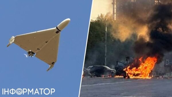 Наслідки падіння уламків БпЛА в Голосіївському районі Києва