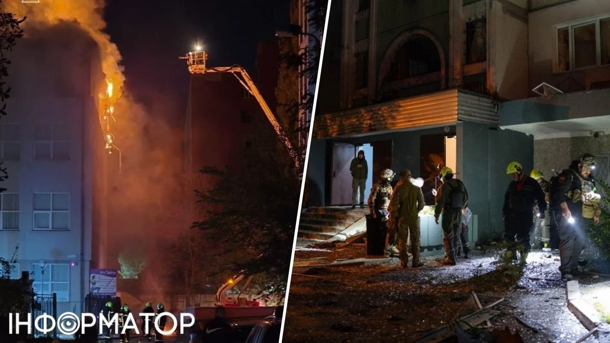 Уламки БпЛА пошкодили заправку в Києві