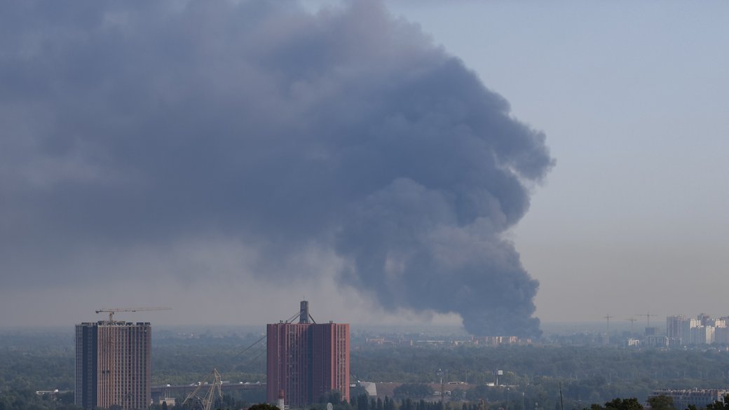Наслідки атаки безпілотників у Києві