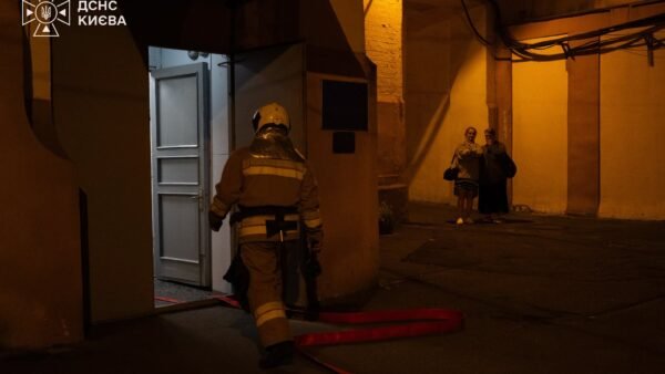 Рятувальники ДСНС на місці пожежі