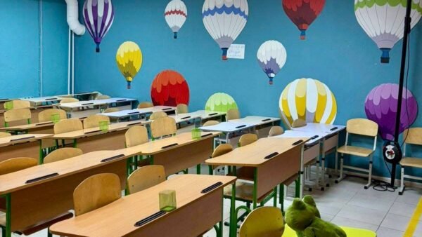 Учні в облаштованому укритті Бучанської громади