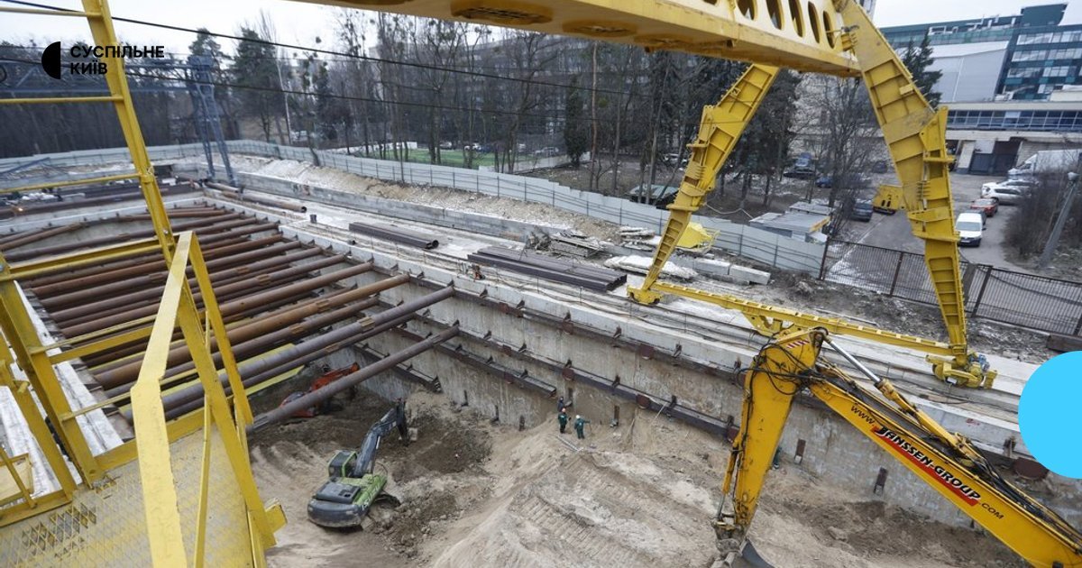 Зупинене будівництво метро на Виноградар у Києві