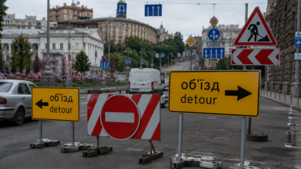 Схема перекриття руху на вулицях Києва