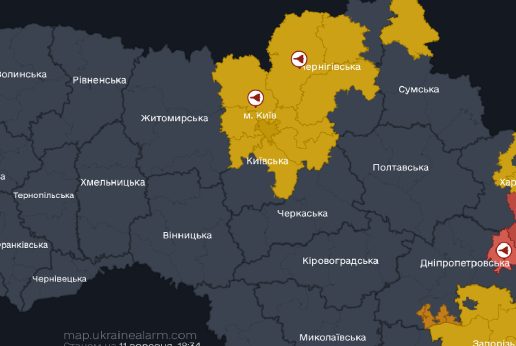 Робота ППО над Києвом під час дронової атаки