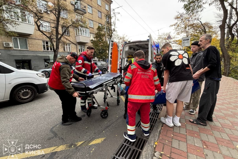 Наслідки атаки БпЛА в Печерському районі Києва
