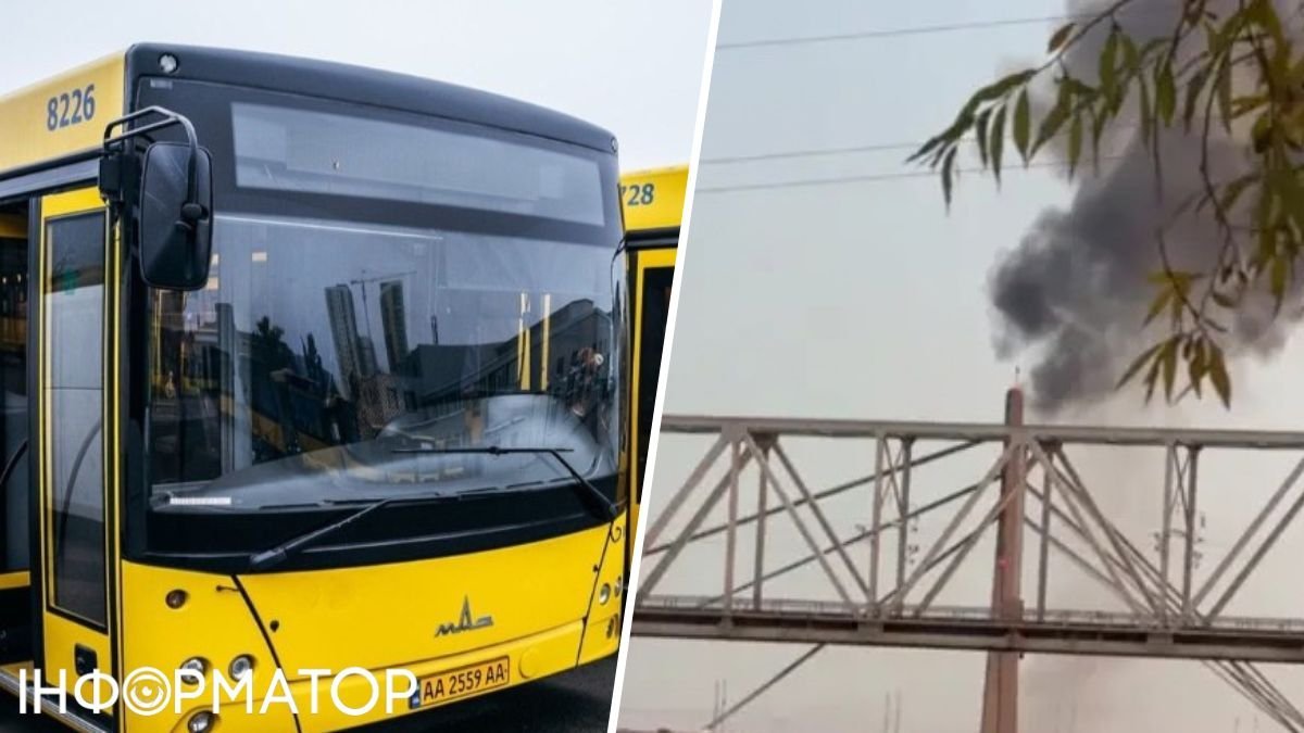 Змінені маршрути громадського транспорту біля Північного мосту в Києві