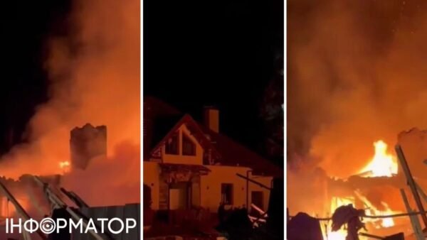 Пошкоджений житловий будинок після атаки дронів у Бучанському районі