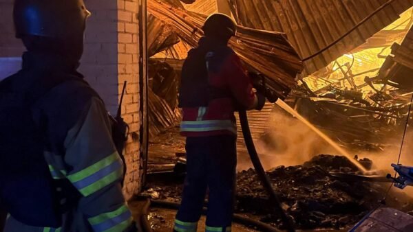 Наслідки атаки БПЛА в Гостомелі
